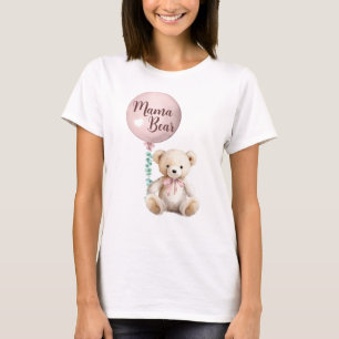 Pink Mama Beer Teddy Baby shower T-shirt