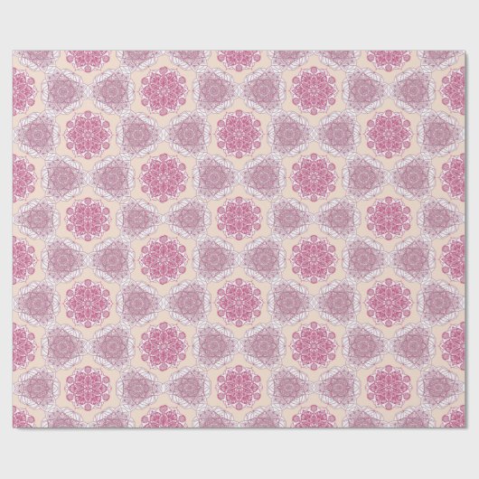 Pink Mandala Floral Cadeaupapier (Vlak)