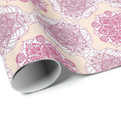 Pink Mandala Floral Cadeaupapier (Rol Hoek)