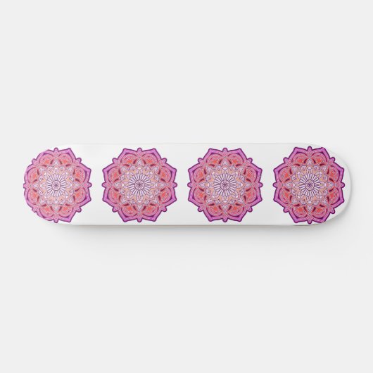 pink mandala persoonlijk skateboard (Horizontaal)