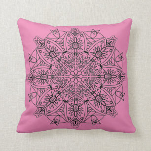 Pink Mandala Pillow Kussen