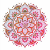 Pink mandala vinyl sticker (Voorkant)