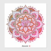 Pink mandala vinyl sticker (Vel)