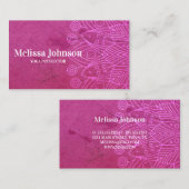 Pink Mandala Yoga Meditation Visitekaartje (Voorkant / Achterkant)