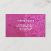 Pink Mandala Yoga Meditation Visitekaartje (Achterkant)