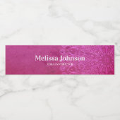 Pink Mandala Yoga Meditation Waterfles Etiket (Enkel label)