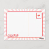 Pink Maneki Neko Briefkaart (Achterkant)