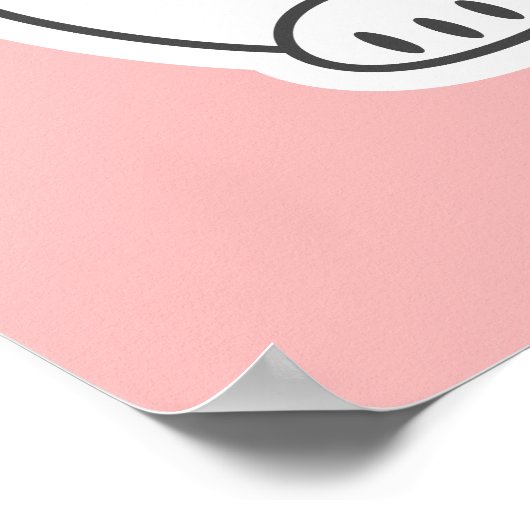 Pink Maneki Neko Poster (Hoek)