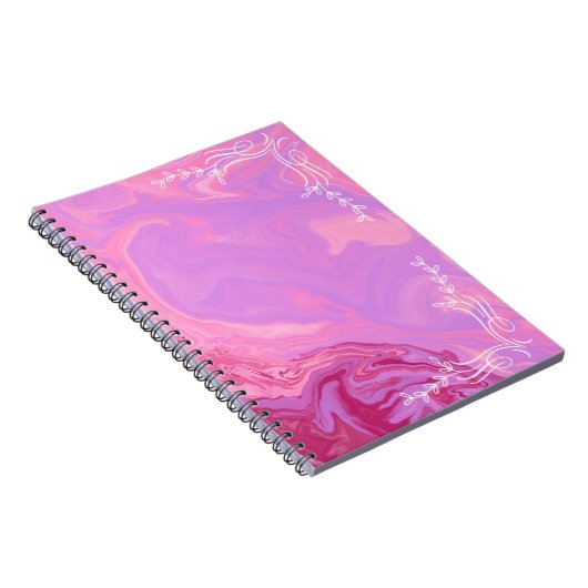 Pink Marble Aesthetic Notebook Notitieboek (Rechterzijde)