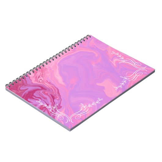 Pink Marble Aesthetic Notebook Notitieboek (Linkerzijde)