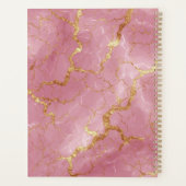Pink Marble Background With Gold Veins Planner (Achterkant)