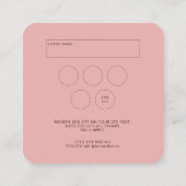 Pink Marble Beauty Aesthetics QR-code loyaliteit & Vierkante Visitekaartje (Achterkant)