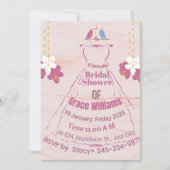 Pink Marble Bridal Gown Shower Invitation | Grace Kaart (Voorkant)