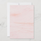 Pink Marble Bridal Gown Shower Invitation | Grace Kaart (Achterkant)