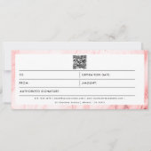 Pink Marble Business Logo QR Code Cadeaubon (Voorkant)