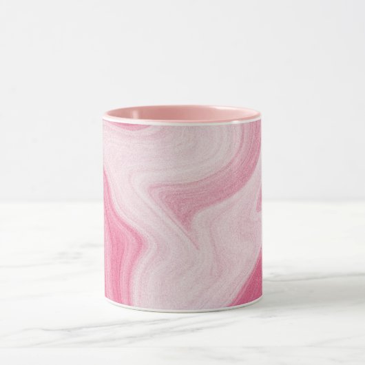 Pink Marble Swirl Pattern – Aesthetic Abstract Mok (Midden)