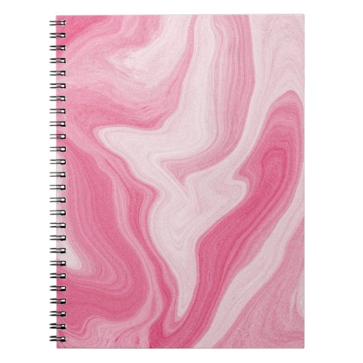 Pink Marble Swirl Pattern – Aesthetic Abstract  Notitieboek (Voorkant)