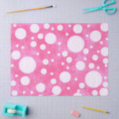 Pink Marble White Polka Dots Pattern Decoupage Tissuepapier (Craft)