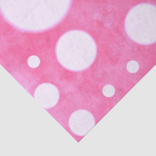 Pink Marble White Polka Dots Pattern Decoupage Tissuepapier (Detail)