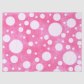 Pink Marble White Polka Dots Pattern Decoupage Tissuepapier (Voorkant)