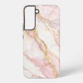 Pink Marble with Gold Veins – Elegant Design Samsung Galaxy Hoesje (Achterkant)