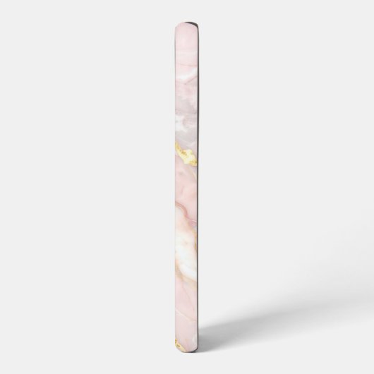 Pink Marble with Gold Veins – Elegant Design Samsung Galaxy Hoesje (Linkerkant)
