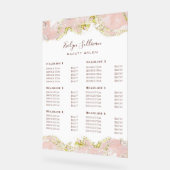 Pink Marbling Design prijslijst Acryl Bord (Hoek)