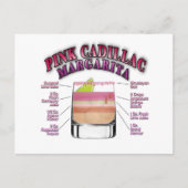 PINK MARGARITA Cocktail Recipe Art Briefkaart (Voorkant)