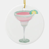Pink Margarita Keramisch Ornament (Voorkant)
