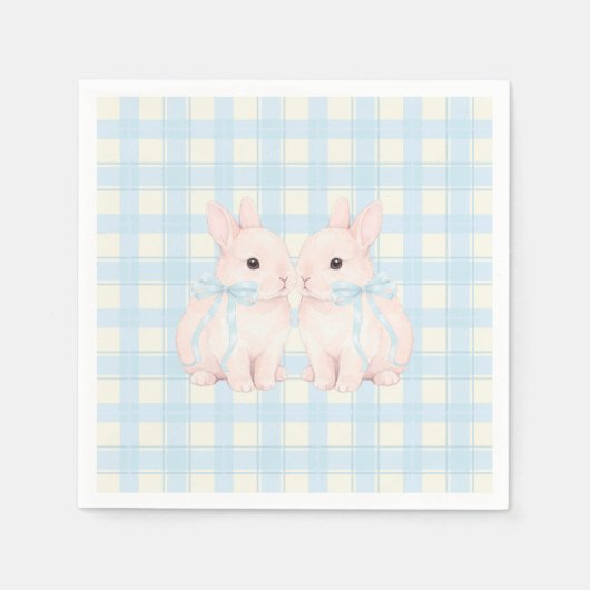Pink Marshmallow Bunny Rabbits Easter Servet (Voorkant)