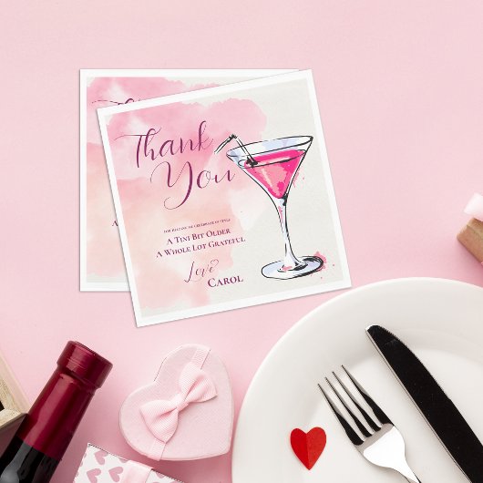 Pink Martini A Tini Bit Older Birthday Party Paper Servet