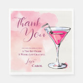 Pink Martini A Tini Bit Older Birthday Party Paper Servet (Voorkant)