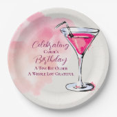 Pink Martini A Tini Bit Older Birthday Party Papieren Bordje (Voorkant)