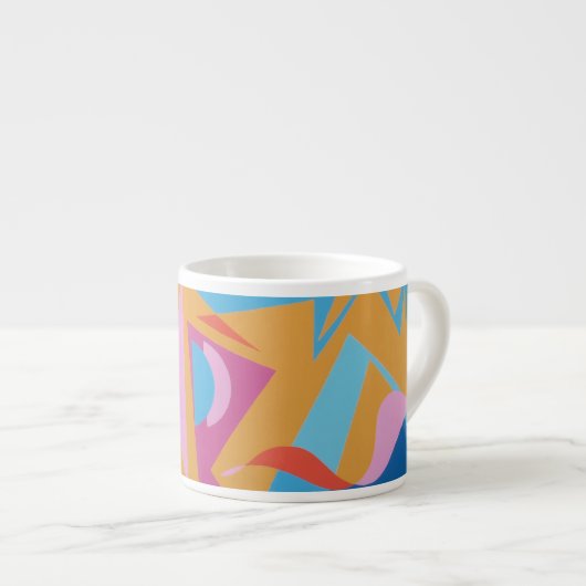 Pink Martini Abstract Espresso Mug Espresso Kop (Voorkant rechts)
