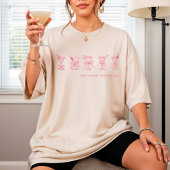 Pink Martini Bachelorette Beach Hoesje-up of slaap T-shirt