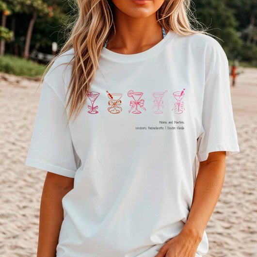 Pink Martini Bachelorette Beach Hoesje-up of slaap T-shirt