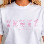 Pink Martini Bachelorette Hoesje-up of slaap T-shirt