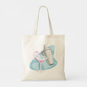 Pink Martini Cocktail en Zilveren Shaker Tote Bag (Achterkant)
