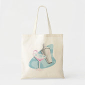 Pink Martini Cocktail en Zilveren Shaker Tote Bag (Voorkant)