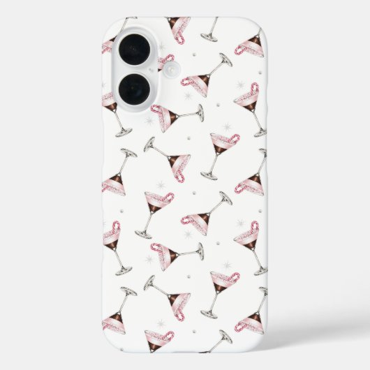 Pink Martini Cocktail Pattern Festive Holiday  Case-Mate iPhone Case (Achterkant)