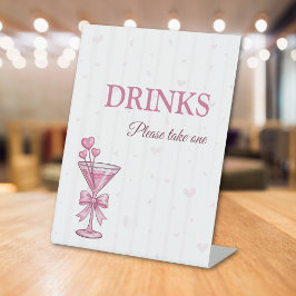 Pink Martini Dranken Tafelbord Een Klein Beetje Ve Reclamebord Met Voetstuk