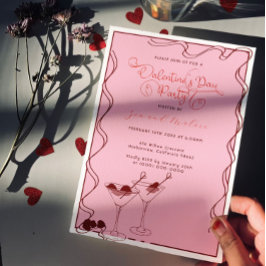 Pink Martini Glasse – Valentijnsdagfeest  Kaart