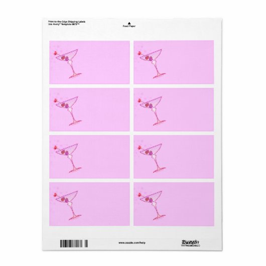 PINK MARTINI LABELS (Full Sheet)