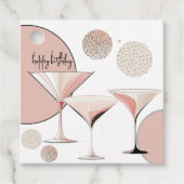 Pink Martini | Retro | Mid Century Modern Bedankjes Labels (Voorkant)