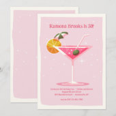 Pink Martini Uitnodiging (Voorkant / Achterkant)