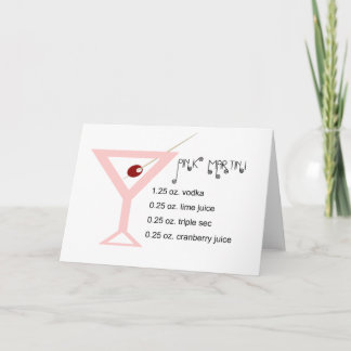 Pink Martini-Wenskaart Kaart