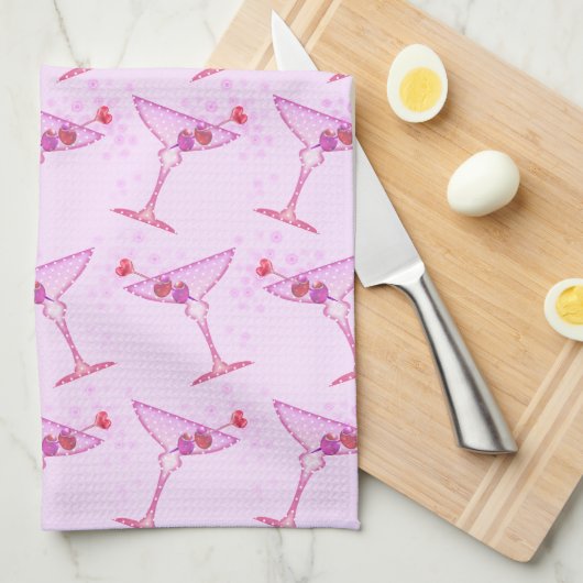 PINK MARTINIS Kitchen, Bath, Bar TOWEL Theedoek (Quarter Fold)