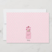 Pink Mason Jar Flowers Vrijgezellenfeest Party Uit Kaart (Achterkant)