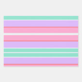 Pink Mauve and Blue Stripes and Polka Dots Inpakpapier Vel (Voorkant)