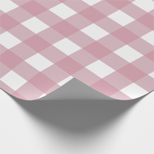 Pink Mauve Buffalo Plaid Cadeaupapier (Hoek)